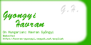 gyongyi havran business card
